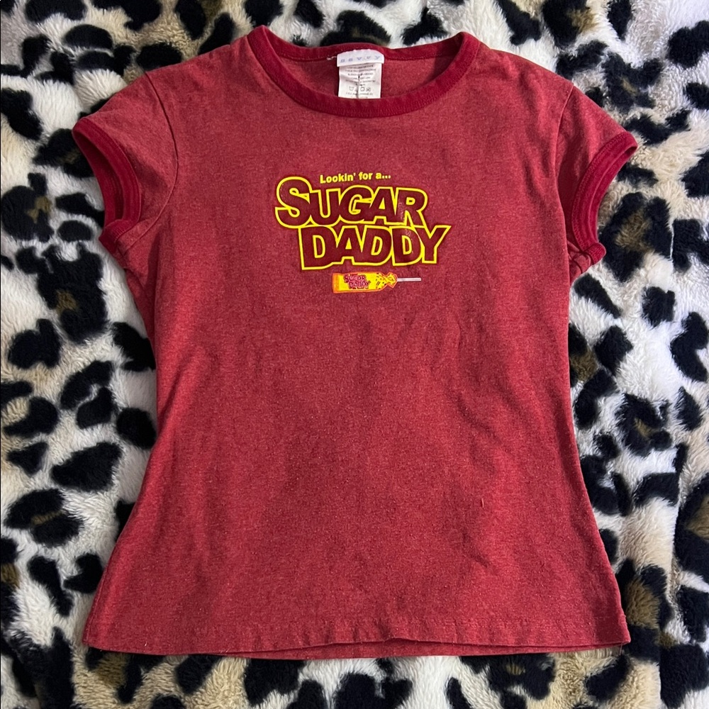 "lookin for a sugar daddy" slogan baby tee